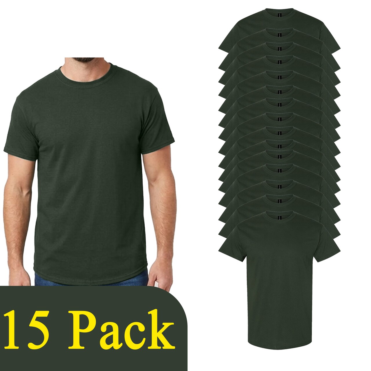 Durable Ideal for Crafts Forest Green T-shirt, Gildan Men's Heavy Cotton T-Shirt